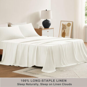 TOSMO Pure Linen Sheets Set